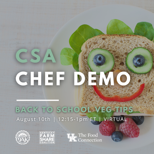 Back to School CSA Tips Virtual Chef Demo